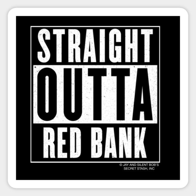 Red Bank Style Sticker by LefTEE Designs